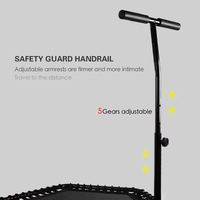 Fitness-Trampolin Großhandel Faltbares Mini-Trampolin Lieferant Indoor-Workout-Übungstrampolin mit Verstellbarem Griff