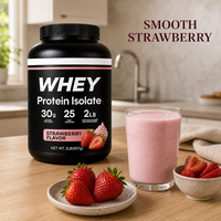 Poudre de protéines de lactosérum à marque privée, saveur fraise, complément nutritionnel sportif pour la prise de masse musculaire, OEM ODM, vente en gros
