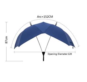 ร่มคู่แบบเปิดด้วยมือ แกนคู่ ดีไซน์เฉพาะสำหรับคู่รัก 2 คน, ร่มสองคน - Product Image 5