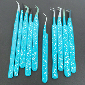 Juego de Pinzas para Pestañas Rectas y Puntiagudas de Acero Inoxidable, Herramienta de Extensión de Pestañas con Agarre Preciso, Logotipo Personalizado, Venta al Por Mayor - Product Image 1