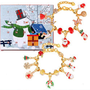 Ornements de noël, bijoux de noël, Bracelet, compte à rebours, cadeau, calendrier de l'avent, bricolage, collier de noël, ensemble cadeau, boîte aveugle, nouvelle collection 2023 - Product Image 2