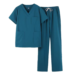 Scrubs à séchage rapide uniforme à manches courtes salle d'opération du médecin brossage vêtements dentaire Oral Pet hôpital personnel uniforme - Product Image 4