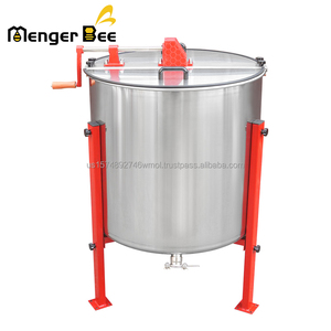 Extractor de Miel Manual de Acero Inoxidable Menger Bee de 6 Cuadros con 3 Patas y una Válvula de Miel, el Más Vendido - Product Image 1