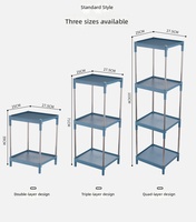 Étagère de rangement multifonctionnelle étroite réglable en acier inoxydable de qualité industrielle pour salle de bain, cuisine, vêtements et pots de fleurs