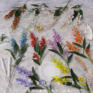 Bouquets de fleurs artificielles en lavande Yixuan, décorations de mariage en soie, utilisation pour les mariages en plein air - Product Image 1
