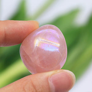Pierres <span class=keywords><strong>de</strong></span> guérison en quartz rose Aura en gros, pierres roulées, <span class=keywords><strong>cristal</strong></span>, pierres roulées pour la décoration Feng Shui - Product Image 3