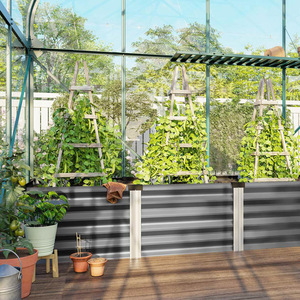 Flor vegetal Galvanizado Elevado Maceta Crianza Jardinería Camas Metal Elevado Acero Macetas Caja <span class=keywords><strong>Elevada</strong></span> Cama de jardín - Product Image 3