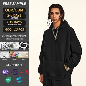 高品質無地オーバーサイズ エッセンシャル ストリートウェア パーカー バギー ブランク ヴィンテージ デザイナー プルオーバー パーカー メーカー - Product Image 3