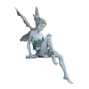 Design classique, Mini Statue de fée, artisanat fleur Faery, décoration de jardin, artisanat en résine