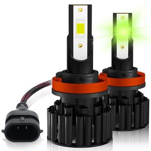 Sistema de Iluminación Automotriz de 12V de Alta Potencia, Bombilla LED para Faros Delanteros de Automóvil H4 H7 H11 9006 9007 Verde Lima 8000k - Product Image 5