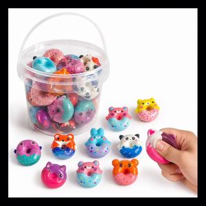 Goodie Bag Stuffers Cute Animal Doughnut <b>Toy</b> Soft Squishy Slow Rising Birthday Party Favor Wholesale Supplier - Product Image 5