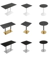 Tables en dalles de pierre pour usage commercial, idéales pour les salons de thé, cafés, restaurants occidentaux, restaurants de fondue ; Tables sur mesure