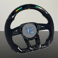 Volant de direction en fibre de carbone forgée en daim LED personnalisé YZ pour Lamborghini Gallrado Urus Aventador Hurcan