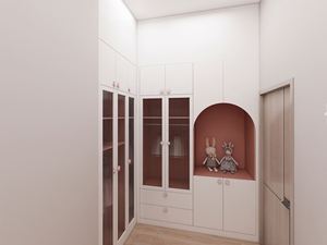 Ensemble de meubles de chambre d'enfant rose moderne avec des caractéristiques de sécurité, armoire modulaire en bois - Product Image 6