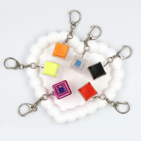 Porte-clés Fidget Clavier Personnalisé Créatif Anti-Stress avec Bouton et Lumière LED, Léger et Flexible