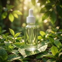 Bouteilles de luxe en plastique de 30 ml (1 oz) pour huiles essentielles avec compte-gouttes, flacon de sérum, huiles essentielles, cylindre à épaule plate pour teinture