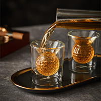 Verre à whisky double paroi gravé au laser, gobelet texturé à l'intérieur, vaisselle de bar pour homme, cadeau Fête des Pères