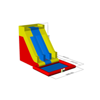 Château gonflable Yi Bei avec toboggan, matériau PVC épaissi, anti-crevaison, sûr pour les enfants, plaisir estival en plein air, 5m X 8m, écologique