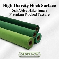Rouleau de vinyle thermocollant 3D Flock 50cm*25m 0.4-0.8mm, film textile soluble dans l'eau testé haute température