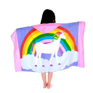Toalla de baño con capucha de algodón de dibujos animados de estilo europeo y americano para niños mayores para baño y uso en la playa - Product Image 1