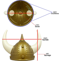 Casque de guerrier viking lumineux à LED, très populaire, avec chapeau doré et cornes clignotantes rouges et bleues, pour costume d'Halloween, autonomie de plus de 20 heures