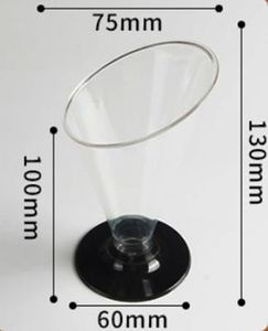 Copa de Postre Desechable de Plástico Transparente para Mousse, Pastel y Helado, Vasos para Aperitivos con Bases Reemplazables - Product Image 6