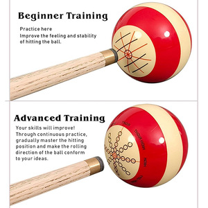 Boule de billard en cristal double face directe d'usine noir huit spécial pour l'entraînement en piscine entraînement à la marche transfrontalière - Product Image 4