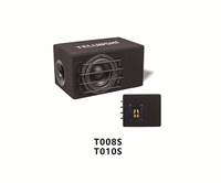 Vente en gros d'usine, haut-parleur de graves de 8 pouces, caisson de basses audio, RMS 300W, haut-parleur de voiture, caisson de basses amplifié, boîte de basses DC 12V pour voitures