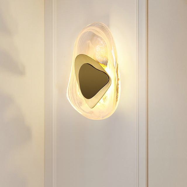 AB Nordic Simple Bedside Glass Wall Staircase Corridor Wall Fitting Bedroom Modern Creative Led Hotel Living High Wall Lamp