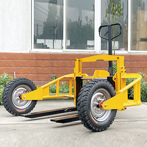 Gran oferta, 0,5 T, 1 tonelada, transpaleta hidráulica todoterreno móvil, carretilla elevadora Manual, apilador Manual, Manual del producto - Product Image 2