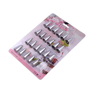 Juego de 6/7/11/23 Boquillas Profesionales de <span class=keywords><strong>Acero</strong></span> Inoxidable para Decoración de Pasteles, Herramientas para Hornear, Crema, Cupcakes - Product Image 1