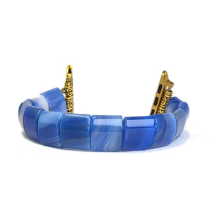 <span class=keywords><strong>Correa</strong></span> de Reloj de Ágata con Piedras Preciosas al por Mayor, 38mm 45mm 13x15MM, Pulsera Elástica con Cuentas para Reloj Inteligente <span class=keywords><strong>Apple</strong></span> Iwatch - Product Image 2
