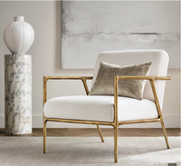 Meubles de salon modernes, canapés nordiques simples d'angle en tissu à base de métal