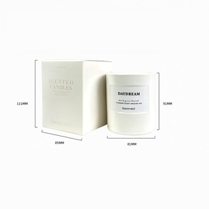 Bougeoirs modernes de luxe en céramique cylindrique à cadre carré fait à la main Bougies parfumées pour la décoration de la maison de mariage - Product Image 4