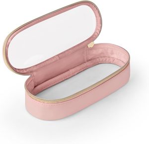 Organisateur de cosmétiques transparent en PVC avec fermeture éclair, trousse de maquillage portable étanche, étui pour outils de beauté, grande capacité, résistant à l'usure - Product Image 1
