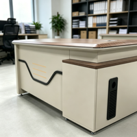 Scrivania Direzionale di Alta Gamma, Scrivania per Ufficio Amministrativo, Tavolo da Ufficio Durevole in Melamina per Manager