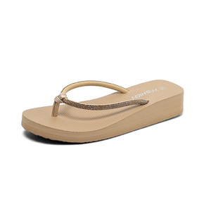 Sandalias de Mujer Beige con Rejilla de Diamantes EVA y PU Negro, Punta Abierta, Antideslizantes, Suela EVA, para Verano y Exteriores - Product Image 4