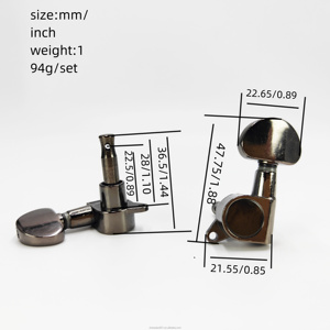 全密封民谣风格原声吉他弦，带精密合金大半圆形黑色镍音钉 - Product Image 3