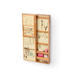 Competitive Price Superior Quality <b>Wall</b>-Mounted Jewelry Shelf Hot Selling Jewelry <b>Storage</b> with Mirror - Product Image 2