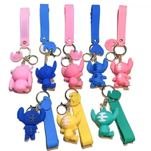 Op Maat Gemaakte Soft Touch Pvc Sleutelhanger Cartoon Anime Karakter Rubber Sleutelhanger