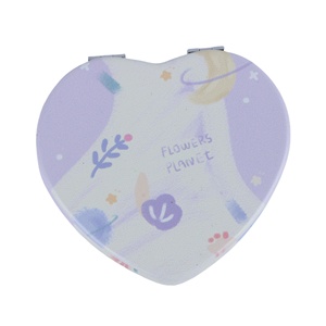 Tùy Chỉnh Bán Buôn <span class=keywords><strong>Mini</strong></span> Kim Loại Khung Hình Trái Tim Trang Điểm Nhỏ Gọn Mỹ Phẩm Cầm Tay Lash Lông Mi Make Up Có Thể Gập Lại Xách Tay Gương - Product Image 6