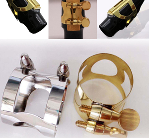 Saxfone Parts Accessoires <span class=keywords><strong>Ligature</strong></span> pour <span class=keywords><strong>saxophone</strong></span> soprano/<span class=keywords><strong>alto</strong></span>/ténor Vis d'embouchure de <span class=keywords><strong>saxophone</strong></span> en métal Ligatures plaquées or - Product Image 2