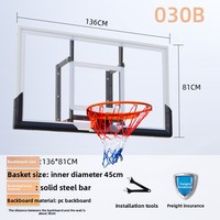 Aro de Baloncesto para Montar en la Pared, para Adultos, Resistente, en Blanco/Negro/Naranja, para Uso en Interiores/Exteriores