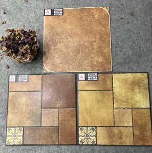 Piastrelle da Parete <span class=keywords><strong>in</strong></span> Terracotta Rossa 400x400, Effetto Parquet Moderno, Opache e Antiscivolo per Rivestimenti Interni - Product Image 5