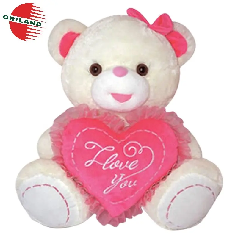 थोक वैलेंटाइन टेडी भालू मैं तुमसे प्यार करता हूँ टेडी भालू आलीशान खिलौना के साथ लाल दिल