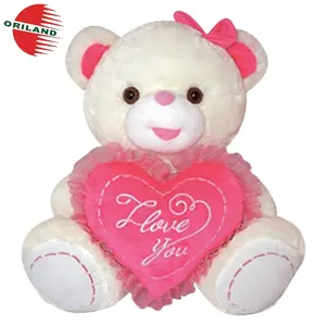 Großhandel valentines teddy bears ich liebe sie teddy bär plüsch spielzeug mit rot herz