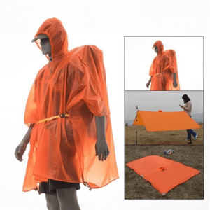 Multifunction 3 in 1 Poncho Sleeves <strong>Raincoat</strong> 15 D Silicon Poncho for Outdoor Hiking Fishing Outdoor <strong>Nylon</strong> - Product Image 5