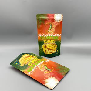 Sacs en plastique PE de qualité alimentaire à fond plat avec fermeture éclair, imprimés par gravure avec logo personnalisé, réutilisables et scellés pour aliments pour bébés, aliments pour animaux, chips de banane, conserves - Product Image 5