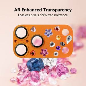 Protezione Lente Diamantata per <span class=keywords><strong>iPhone</strong></span> 17 Pro, Copertura Fotocamera in Metallo, Materiale in Vetro Temperato Compatibile con <span class=keywords><strong>iPhone</strong></span> 17 Pro Max, 18 Pro Max - Product Image 3