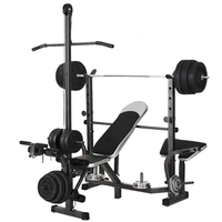 Banc de musculation multifonction pliable en acier pour soulevé de terre, haltères et poulie pour la musculation